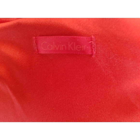 Calvin Klein Red Satin Robe - Picture 9 of 16